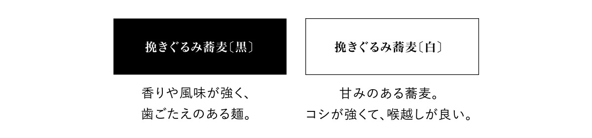 挽きぐるみ蕎麦〔黒〕挽きぐるみ蕎麦〔白〕